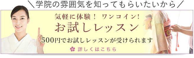 気軽に体験。ワンコイン！お試しレッスン！