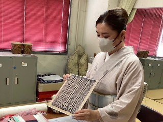 木久学院の師範科 合同講義 『和服地』