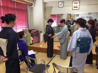 木久学院の師範科合同講義 『着付道』