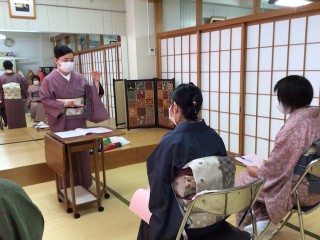 木久学院の師範科10月生『解説を付けた留袖他装のテストと基礎科セミナー講義』