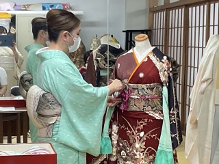 木久学院の師範二級講義　振袖の着付