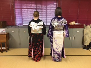 着物研究 たちばな会 成人式の着付け